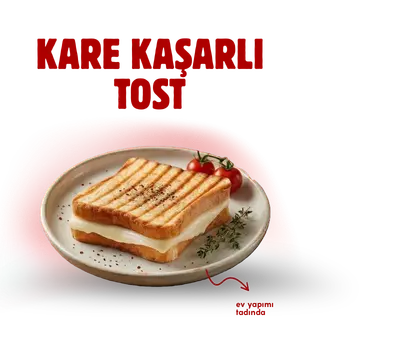 Kare kaşarlı tost