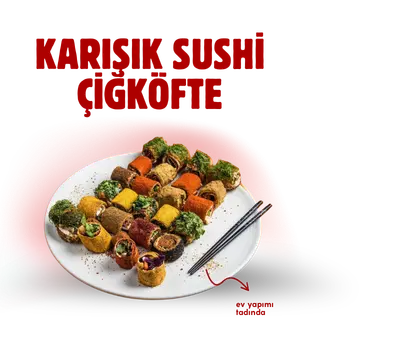 Karışık sushi çiğköfte