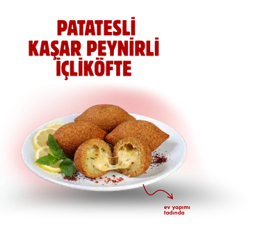  patatesli kaşar peynirli içliköfte