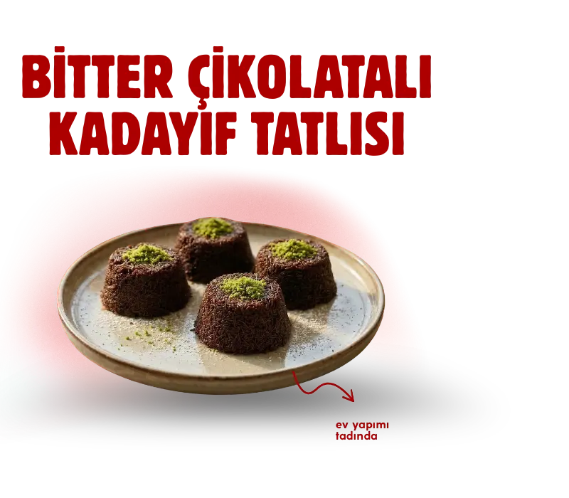 Bitter çikolatalı kadayıf tatlısı