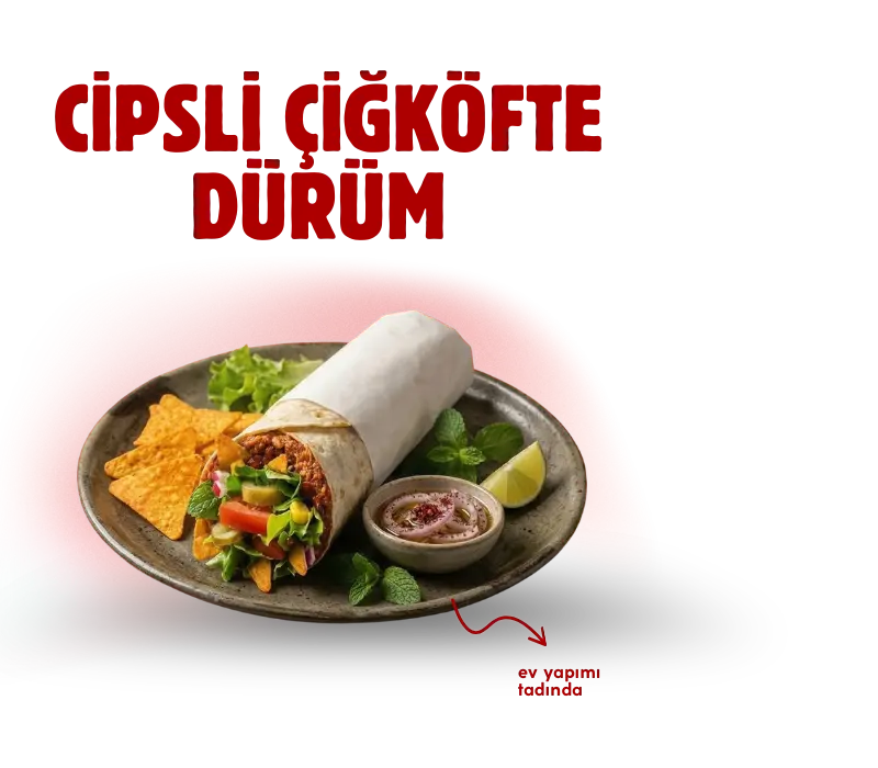 Cipsli Çiğköfte  dürüm 